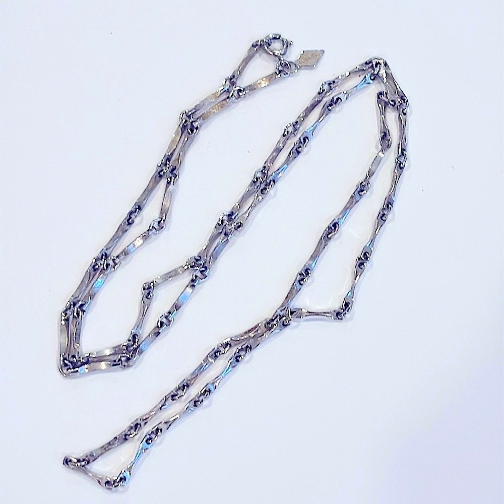 Vintage Sarah Coventry Versatile Long Silver Chain Link Necklace
